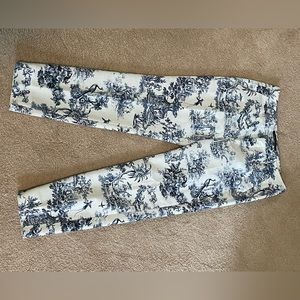 Zara Toile de jouy straight leg chinos